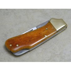 Kershaw Oregon USA by Kai Japan Model 2105 Little Stud Orange Bone Lockback Knife