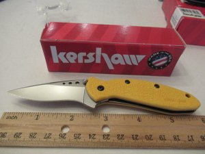 Kershaw Yellow Handle Scallion Model # 1620YL