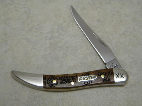 Case XX USA 2018 Curly Oak 710096 Tiny Toothpick Knife Case XX USA 2018 Curly Oak 710096 Tiny Toothpick Knife