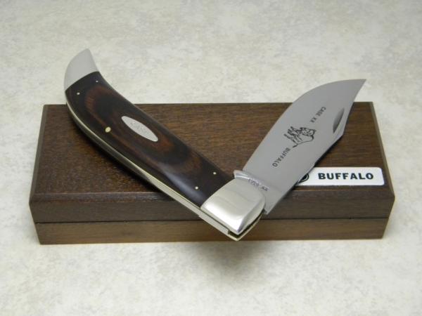 Case XX USA 4 Dot (1976) Wood P172 Buffalo Clasp Knife in Box Case XX USA 4 Dot (1976) Wood P172 Buffalo Clasp Knife in Box