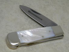 Weidmannsheil Solingen Germany Genuine Mother of Pearl Lockback Knife in Box