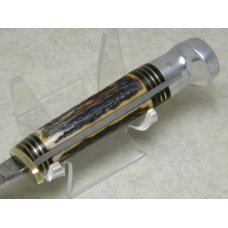 Western Stainless Steel USA Imitation Stag S-H48A Fixed Blade Hunting Sheath Knife 