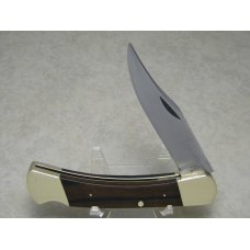 Buck USA Model 110 Wood Folding Hunter Lockback Knife & Pouch - 3rd Version c.1970 Buck USA Model 110 Wood Folding Hunter Lockback Knife & Pouch - 3rd Version c.1970