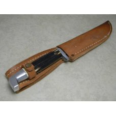 Queen #75 Made in USA Imitation Winterbottom Bone Hunting Fixed Blade Sheath Knife c.1980's Queen #75 Made in USA Imitation Winterbottom Bone Hunting Fixed Blade Sheath Knife c.1980's
