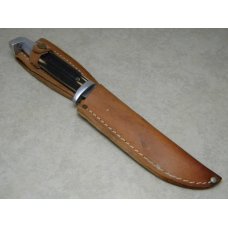 Queen #75 Made in USA Imitation Winterbottom Bone Hunting Fixed Blade Sheath Knife c.1980's Queen #75 Made in USA Imitation Winterbottom Bone Hunting Fixed Blade Sheath Knife c.1980's