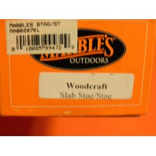 Marbles USA WoodCraft Hunting Knife w Rare Slab Stag Handles & Stag Pomel +Sheath & Box -1 of 50