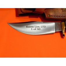 Marbles USA WoodCraft Hunting Knife w Rare Slab Stag Handles & Stag Pomel +Sheath & Box -1 of 50