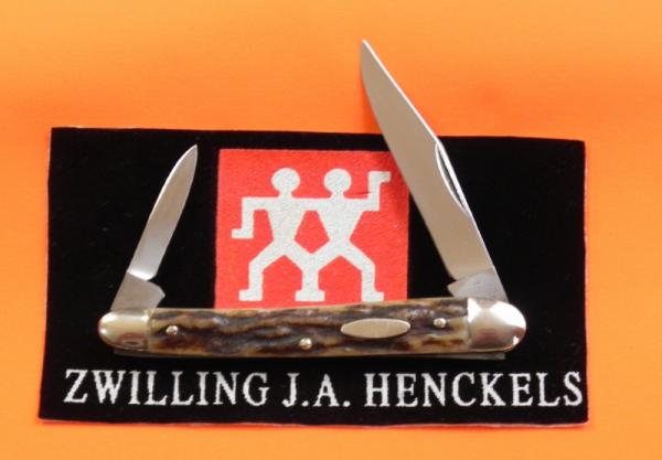 Vintage 1960s J A Henckels 2 Blade Gentlemen's Pocket Knife MDL#79 w/ Great Stag Handles! NOS Vintage 1960s J A Henckels 2 Blade Gentlemen's Pocket Knife MDL#79 w/ Great Stag Handles! NOS