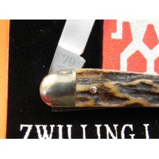 Vintage 1960s J A Henckels 2 Blade Gentlemen's Pocket Knife MDL#79 w/ Great Stag Handles! NOS Vintage 1960s J A Henckels 2 Blade Gentlemen's Pocket Knife MDL#79 w/ Great Stag Handles! NOS