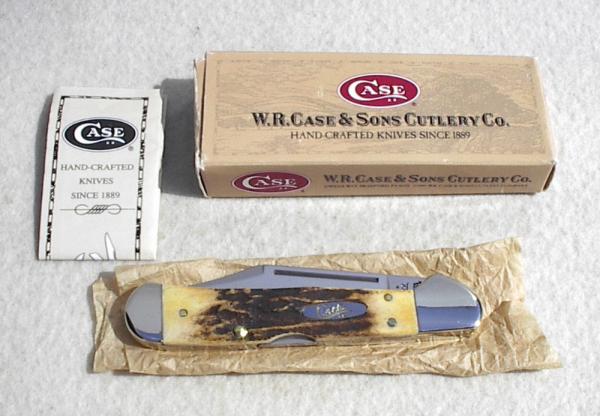NOS CASE XX USA 1999 LARGE GENUINE STAG COPPERLOCK # 51549L KNIFE