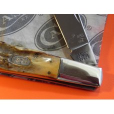 2000 Case xx 5” Daddy Barlow MDL# R5143 SS w/ Great Stag Handles and Rare Case/MM Shield -NOS 2000 Case xx 5” Daddy Barlow MDL# R5143 SS w/ Great Stag Handles and Rare Case/MM Shield -NOS