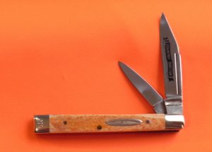 Vintage Parker (Japan) Eagle Brand 2 Blade Country Doctor Physician Knife w/ Appaloosa Bone Handles