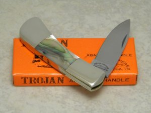 Parker Brothers Chattanooga TN Abalone Pearl Wildlife Series K-12 Trojan Folding Pocket Knife in Box