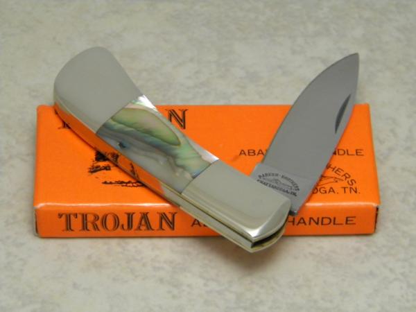 Parker Brothers Chattanooga TN Abalone Pearl Wildlife Series K-12 Trojan Folding Pocket Knife in Box