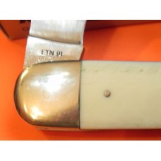 Ka-Bar Elephant/Toenail Whittler Pocket Knife w/ Green'ish Appaloosa Bone Handles & Blade Etch -NOS Ka-Bar Elephant/Toenail Whittler Pocket Knife w/ Green'ish Appaloosa Bone Handles & Blade Etch -NOS