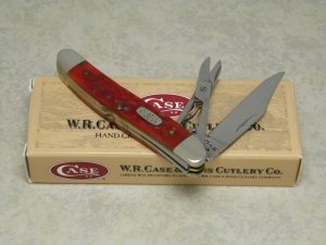 Case XX USA 4 Dot (1996) Red Bone 62087SS SC Little 2 Blade Stockman Knife w/Scissors in Box