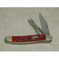 Case XX USA 4 Dot (1996) Red Bone 62087SS SC Little 2 Blade Stockman Knife w/Scissors in Box Case XX USA 4 Dot (1996) Red Bone 62087SS SC Little 2 Blade Stockman Knife w/Scissors in Box