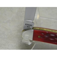 Case XX USA 4 Dot (1996) Red Bone 62087SS SC Little 2 Blade Stockman Knife w/Scissors in Box Case XX USA 4 Dot (1996) Red Bone 62087SS SC Little 2 Blade Stockman Knife w/Scissors in Box