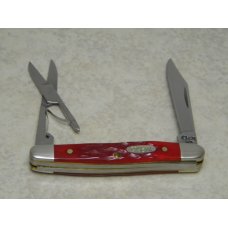 Case XX USA 4 Dot (1996) Red Bone 6227 SS SC Little 2 Blade Stockman Knife w/Scissors in Box Case XX USA 4 Dot (1996) Red Bone 6227 SS SC Little 2 Blade Stockman Knife w/Scissors in Box