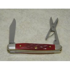 Case XX USA 4 Dot (1996) Red Bone 6227 SS SC Little 2 Blade Stockman Knife w/Scissors in Box Case XX USA 4 Dot (1996) Red Bone 6227 SS SC Little 2 Blade Stockman Knife w/Scissors in Box