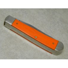 Case XX USA 2007 Orang Micarta 10354GS SS Guthook Skinner 3 Blade Trapper Knife in Box