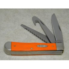 Case XX USA 2007 Orang Micarta 10354GS SS Guthook Skinner 3 Blade Trapper Knife in Box
