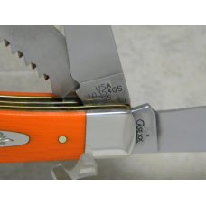 Case XX USA 2007 Orang Micarta 10354GS SS Guthook Skinner 3 Blade Trapper Knife in Box