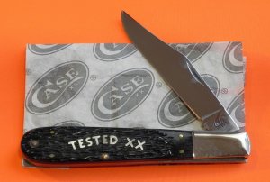 2003 Case XX Grand Daddy Barlow w (Black) Midnight Bone Handles & TESTED XX Letters Shield -NOS