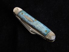 Great Eastern Northfield Calf Roper Blue Camel Bone knife. Rare SFO. Great Eastern Northfield Calf Roper Blue Camel Bone knife. Rare SFO.