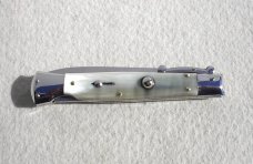 NEW OLD STOCK ITALIAN STILETTO 9" GENUINE HORN SWING GUARD KNIFE