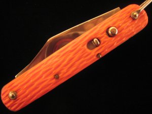 SCHRADE WALDEN  N.Y. ORANGE  PARATROOPER  AUTO  KNIFE   1946 – 1973  OLD VINTAGE  KNIVES 
