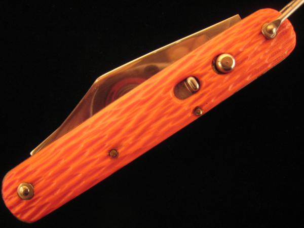 SCHRADE WALDEN  N.Y. ORANGE  PARATROOPER  AUTO  KNIFE   1946 – 1973  OLD VINTAGE  KNIVES 