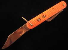 SCHRADE WALDEN  N.Y. ORANGE  PARATROOPER  AUTO  KNIFE   1946 – 1973  OLD VINTAGE  KNIVES 