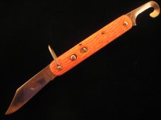 SCHRADE WALDEN  N.Y. ORANGE  PARATROOPER  AUTO  KNIFE   1946 – 1973  OLD VINTAGE  KNIVES 