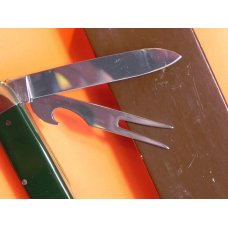 Paul Henckels, Camp knife w Green Synthetic Handles, Fork, Blade & Bottle Opener -NOS in Orig Box Paul Henckels, Camp knife w Green Synthetic Handles, Fork, Blade & Bottle Opener -NOS in Orig Box