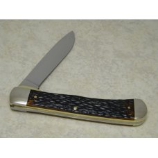 Western USA S-693 C Jigged Delrin Linerlock 1 Blade Trapper Knife c.1979 Western USA S-693 C Jigged Delrin Linerlock 1 Blade Trapper Knife c.1979