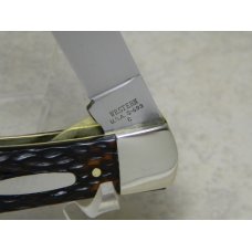 Western USA S-693 C Jigged Delrin Linerlock 1 Blade Trapper Knife c.1979 Western USA S-693 C Jigged Delrin Linerlock 1 Blade Trapper Knife c.1979