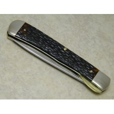 Western USA S-693 C Jigged Delrin Linerlock 1 Blade Trapper Knife c.1979 Western USA S-693 C Jigged Delrin Linerlock 1 Blade Trapper Knife c.1979