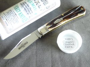Great Eastern Northfield Stallion Cougar Clawed bone knife.