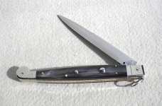 ITALIAN AGA CAMPOLIN 12" SICILIANO BRAZILIAN HORN 4 MILLIMETER MIRROR POLISHED BAYONET BLADE ITALIAN AGA CAMPOLIN 12" SICILIANO BRAZILIAN HORN 4 MILLIMETER MIRROR POLISHED BAYONET BLADE