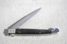 ITALIAN AGA CAMPOLIN 12" SICILIANO BRAZILIAN HORN 4 MILLIMETER MIRROR POLISHED BAYONET BLADE ITALIAN AGA CAMPOLIN 12" SICILIANO BRAZILIAN HORN 4 MILLIMETER MIRROR POLISHED BAYONET BLADE