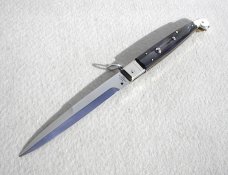 ITALIAN AGA CAMPOLIN 12" SICILIANO BRAZILIAN HORN 4 MILLIMETER MIRROR POLISHED BAYONET BLADE ITALIAN AGA CAMPOLIN 12" SICILIANO BRAZILIAN HORN 4 MILLIMETER MIRROR POLISHED BAYONET BLADE