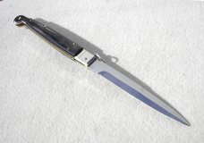 ITALIAN AGA CAMPOLIN 12" SICILIANO BRAZILIAN HORN 4 MILLIMETER MIRROR POLISHED BAYONET BLADE ITALIAN AGA CAMPOLIN 12" SICILIANO BRAZILIAN HORN 4 MILLIMETER MIRROR POLISHED BAYONET BLADE