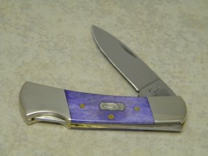Case XX USA 2015 Purple Bone 61225 L SS Lockback Knife with Ichthys or Ichthus (Jesus Fish) Shield