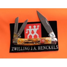 Vintage J A Henckels 3 Blade Whittler (HK-7-S) Pocket Knife w/ Great Stag Handles! Orig Box - NOS Vintage J A Henckels 3 Blade Whittler (HK-7-S) Pocket Knife w/ Great Stag Handles! Orig Box - NOS