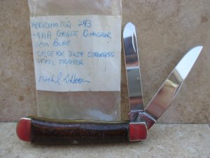 Case Trapper Customized With Dinosaur Bone Handles by Mike Hoover (Redrummd) 