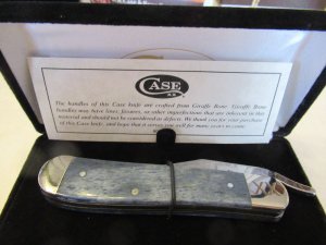 Case XX Navey Blue Giraffe Bone RussLock Pattern # EX1953L SS
