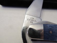 Case XX Navey Blue Giraffe Bone RussLock Pattern # EX1953L SS Case XX Navey Blue Giraffe Bone RussLock Pattern # EX1953L SS