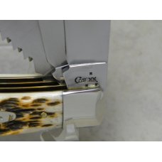 Case XX USA 2007 Amber Bone 6354GS SS Gut Hook Skinner 3 Blade Trapper Knife with Saw
