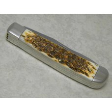 Case XX USA 2007 Amber Bone 6354GS SS Gut Hook Skinner 3 Blade Trapper Knife with Saw